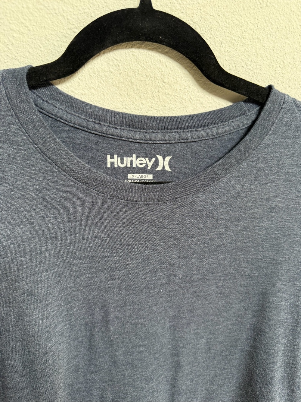 Hurley Men's Heather Blue Short Sleeve Crew Tee